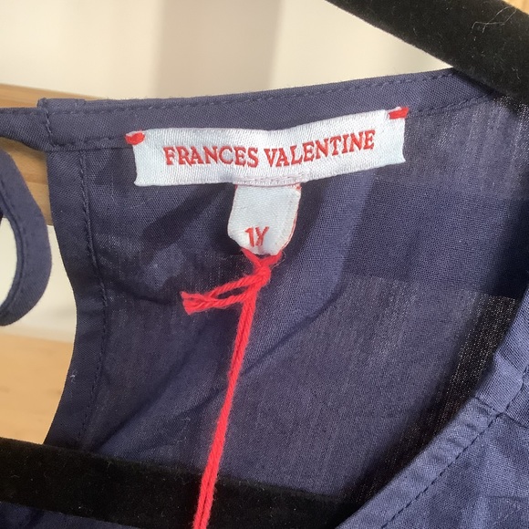 FRANCES VALENTINE KATE SPADE 1X Navy Pom Pom Lace top - Picture 4 of 8